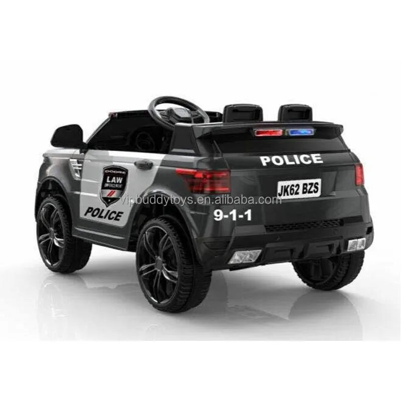 Kids Electric Police Ride-On Car | Two Seats & Remote Control | 12V